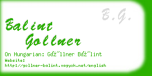 balint gollner business card